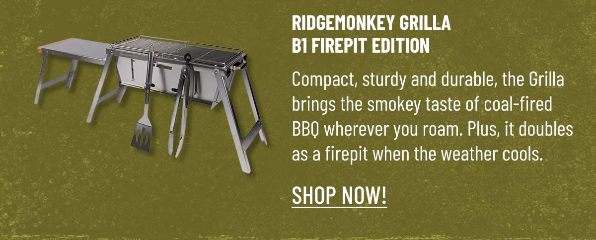 RidgeMonkey Grilla BBQ Firepit Edition - Shop Now!