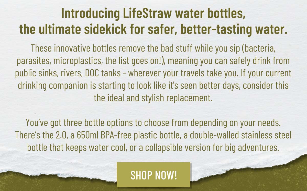 Introducing LifeStraw water bottles! Shop the range now!