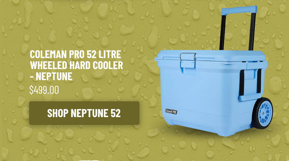 Coleman Pro 52 Litre Wheeled Hard Cooler - Neptune - SHOP NOW!