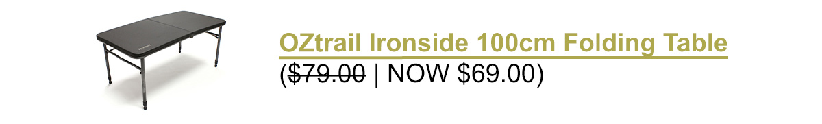 OZtrail Ironside 100cm Folding Table