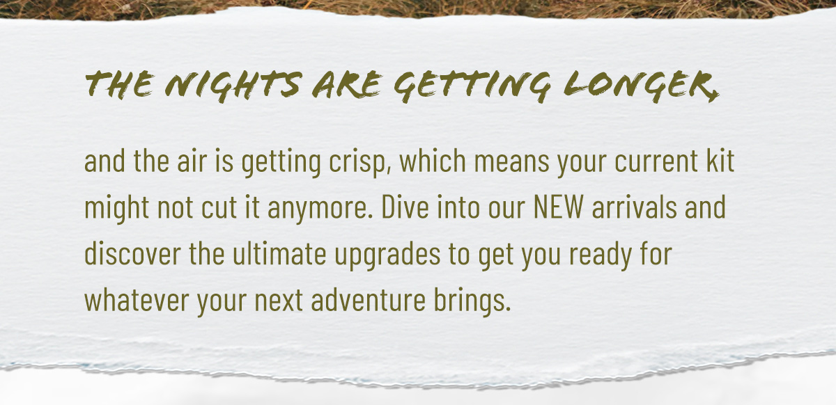 The nights are getting longer