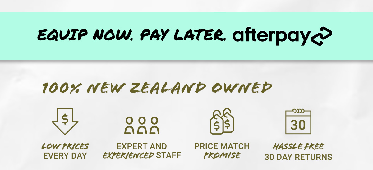 Equip Now. Pay Later with Afterpay.