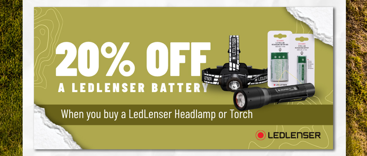 20% off a Ledlenser battery*