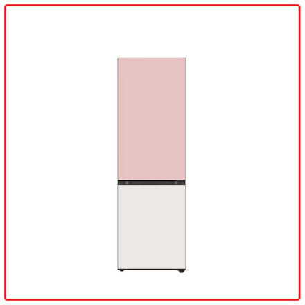 LG GC-B459QG9D 341L Bottom Freezer Fridge in Pink & Beige Finish