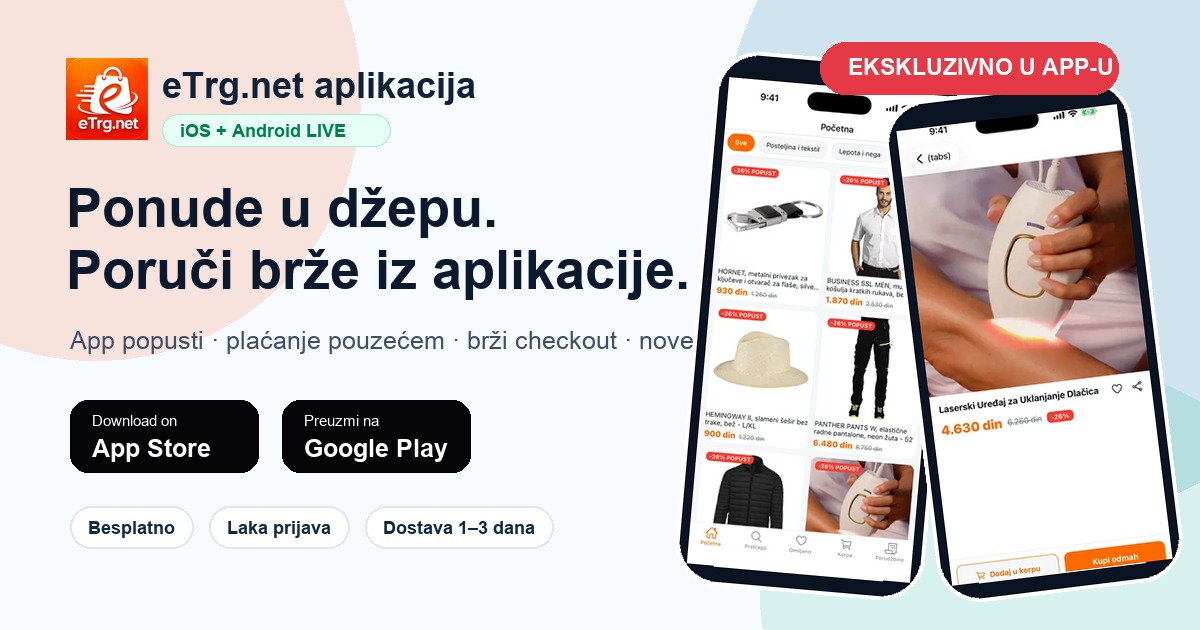 Preuzmi eTrg aplikaciju za iPhone i Android