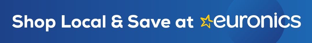 an image of a blue background with a white text shop local, saver and euromons