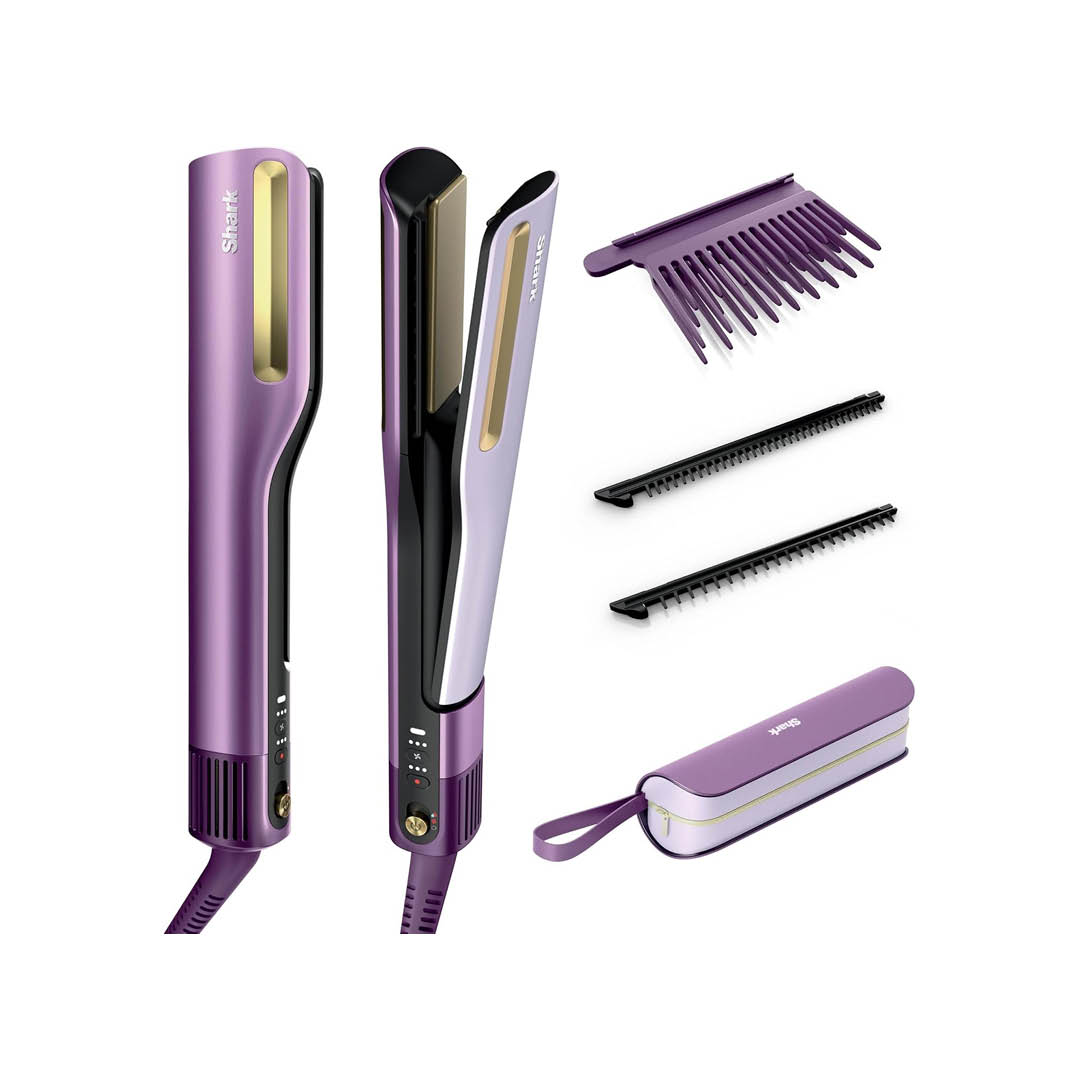 Image of Shark SilkiPro Ceramic Hair Straightener & Dryer | HT401UKPU