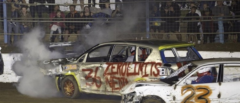 Demolition Derby Time + Action Racing at Waikaraka Family Speedway