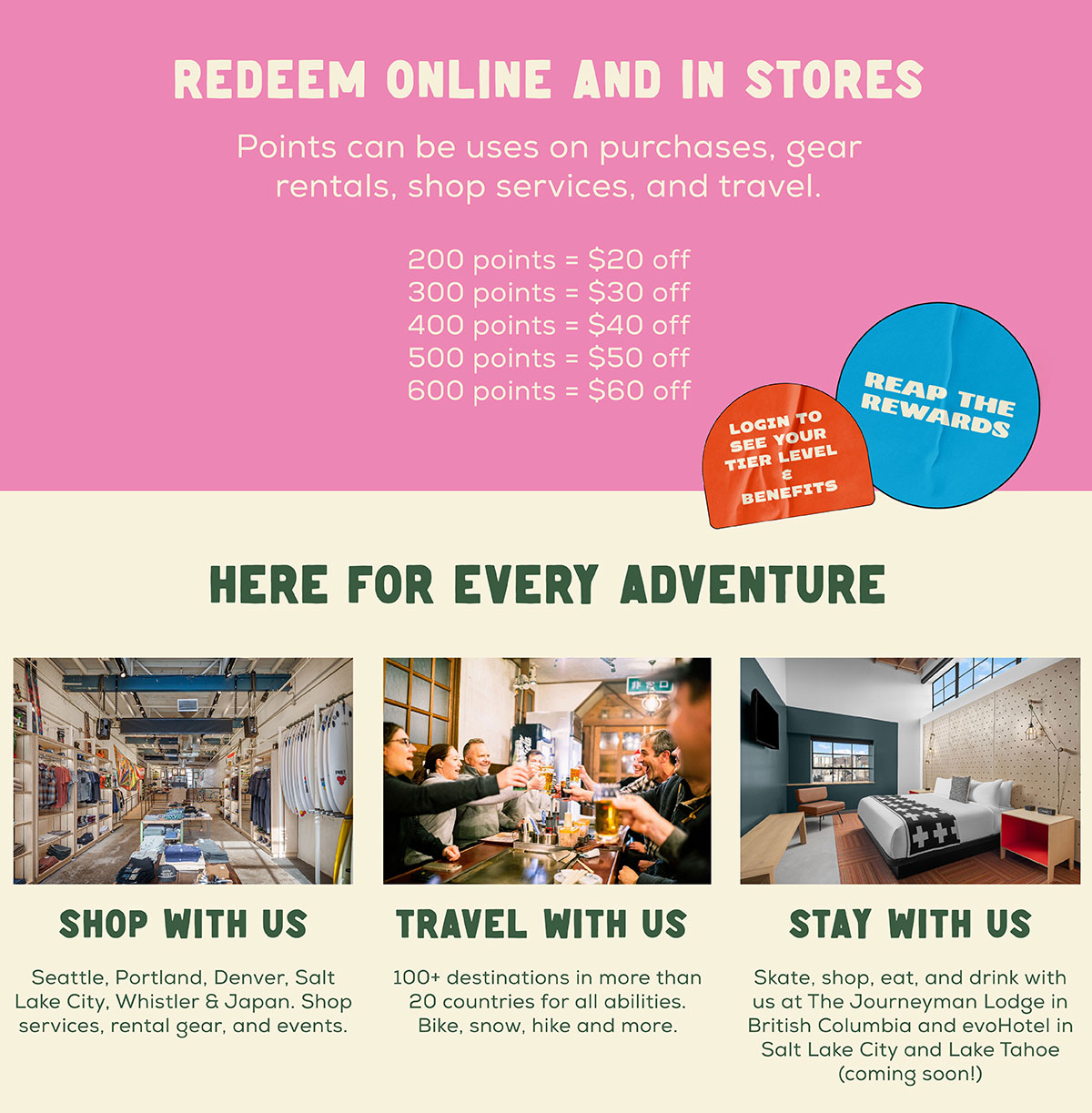 Redeem Online and In Stores