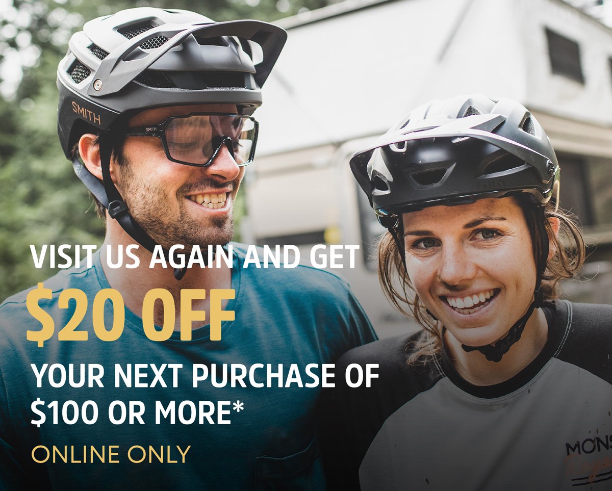 Visit us again and get $20 off your next purchase of $50 or more, online only