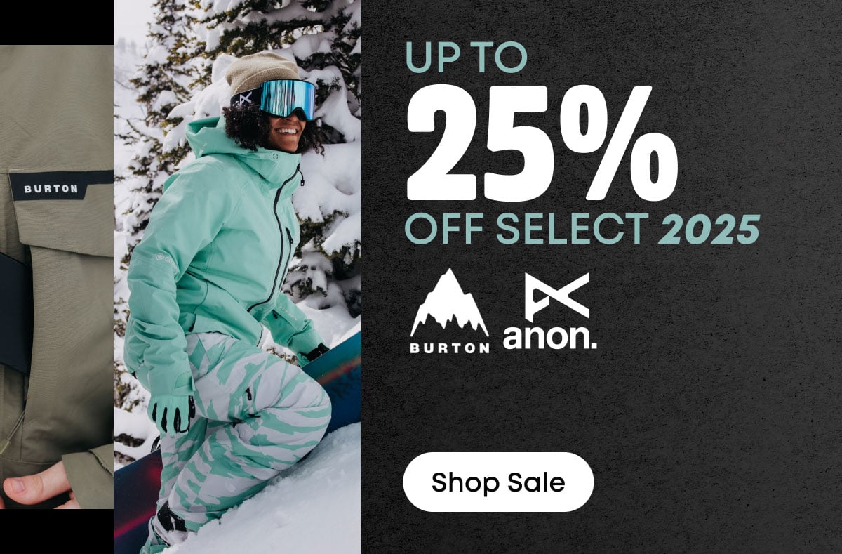 Up to 25% off select 2025 Burton