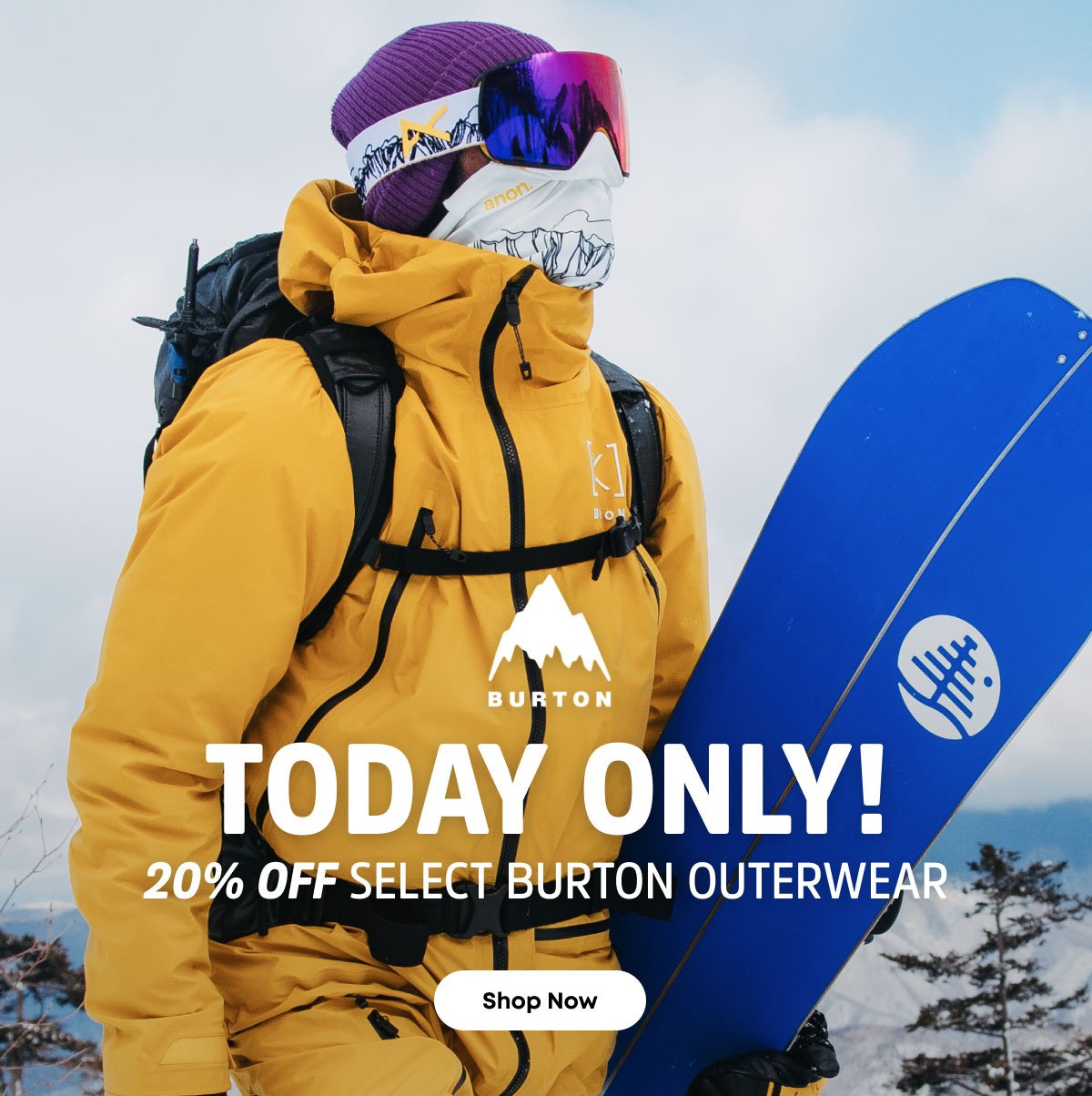 Today Only - 20% off Select Burton Outerwear