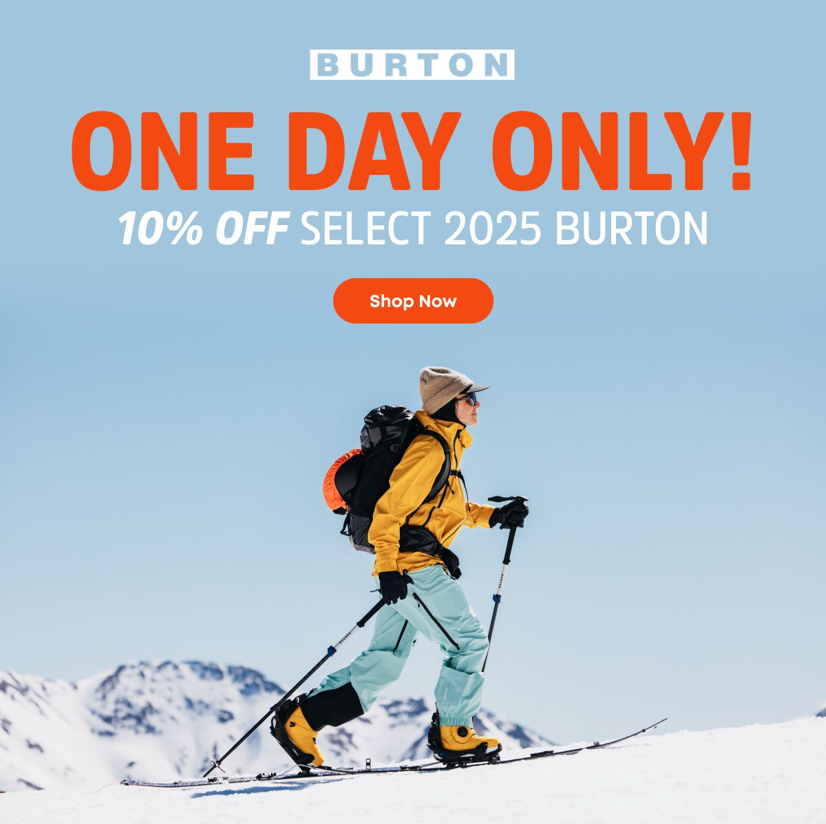 One Day Only - 10% Off Burton 2025 select items