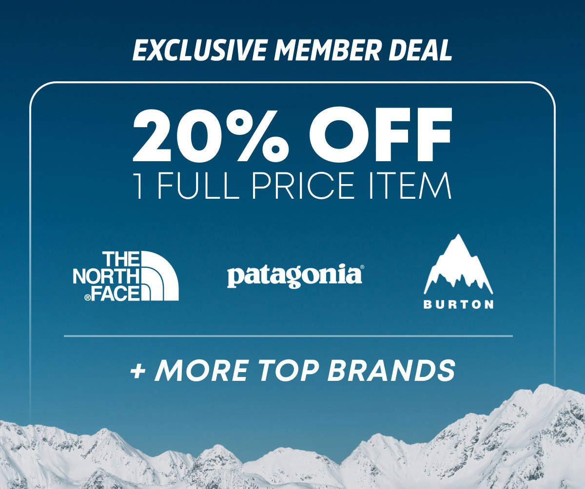 Exclusive Member Deal - 20% Off 1 Full Priced Item