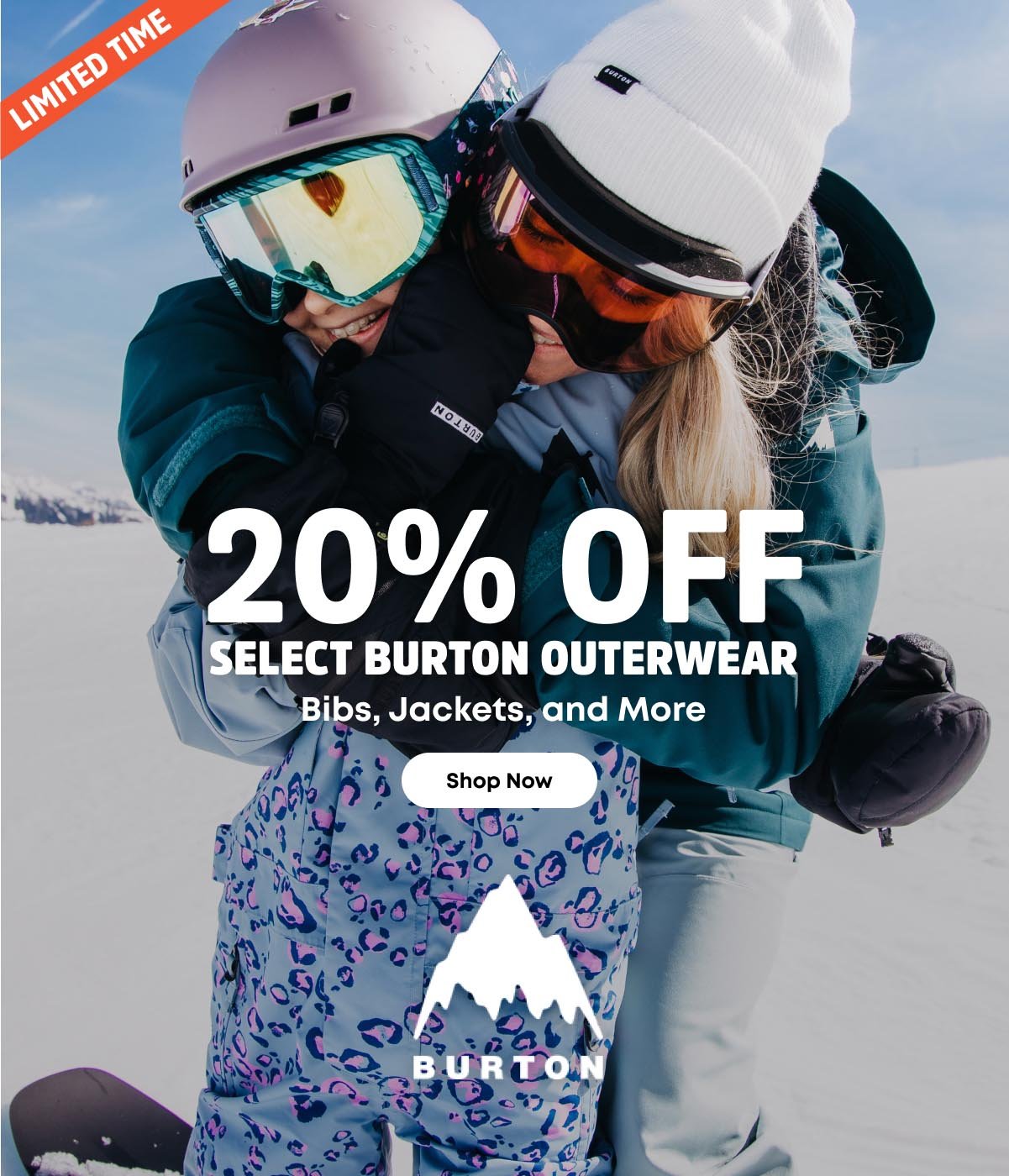 Burton 20% off Select Burton Outerwear