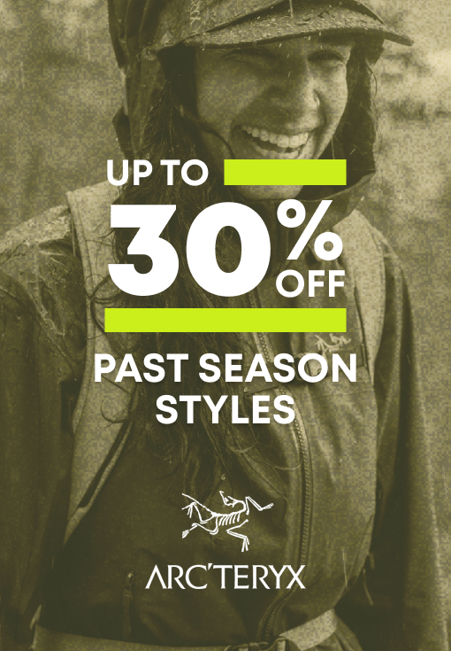 Up to 30% off Past Season Arc'teryx