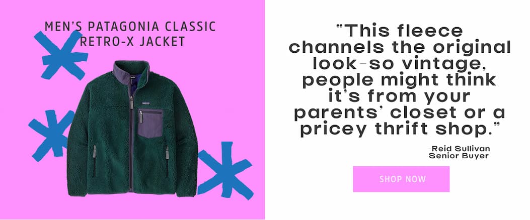 Men's Patagonia Classic Retro-X Jacket - This fleece channels the original look - so vintage, people might think it's from your parents' closet or a pricey thrift shop. - Reid Sullivan, Senior Buyer
