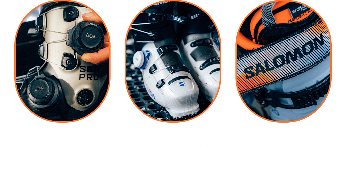 Two BOA Fit System dials, 100mm average adjustable shell and My Exowrap 4D Race