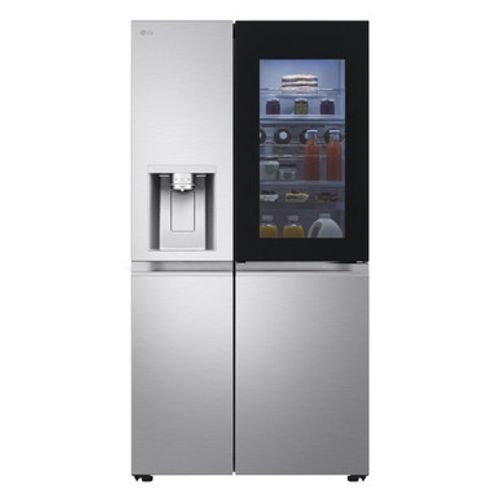 LG 628L InstaView™ Side-By-Side Refrigerator Non Plumbed - Brushed Steel | GSXE91BSAD.ABSQLGU