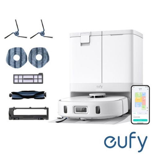 Eufy X10 Pro Omni Robot Vacuum Cleaner with Self-Empty Station Ultimate Bundle - White | T2351221