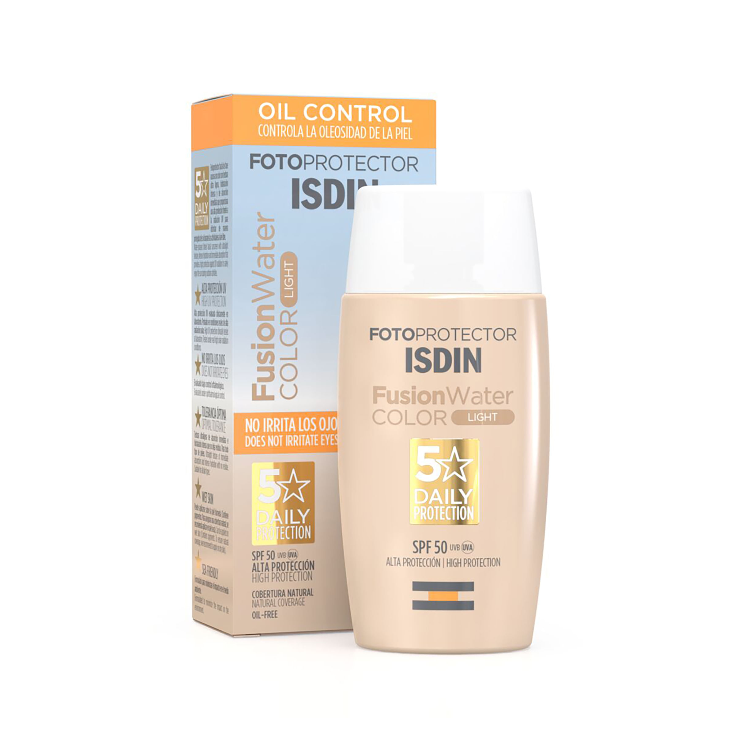 ISDIN Fotoprotector Fusion Water Color LIGHT SPF50 50ML - Protector solar facial con color