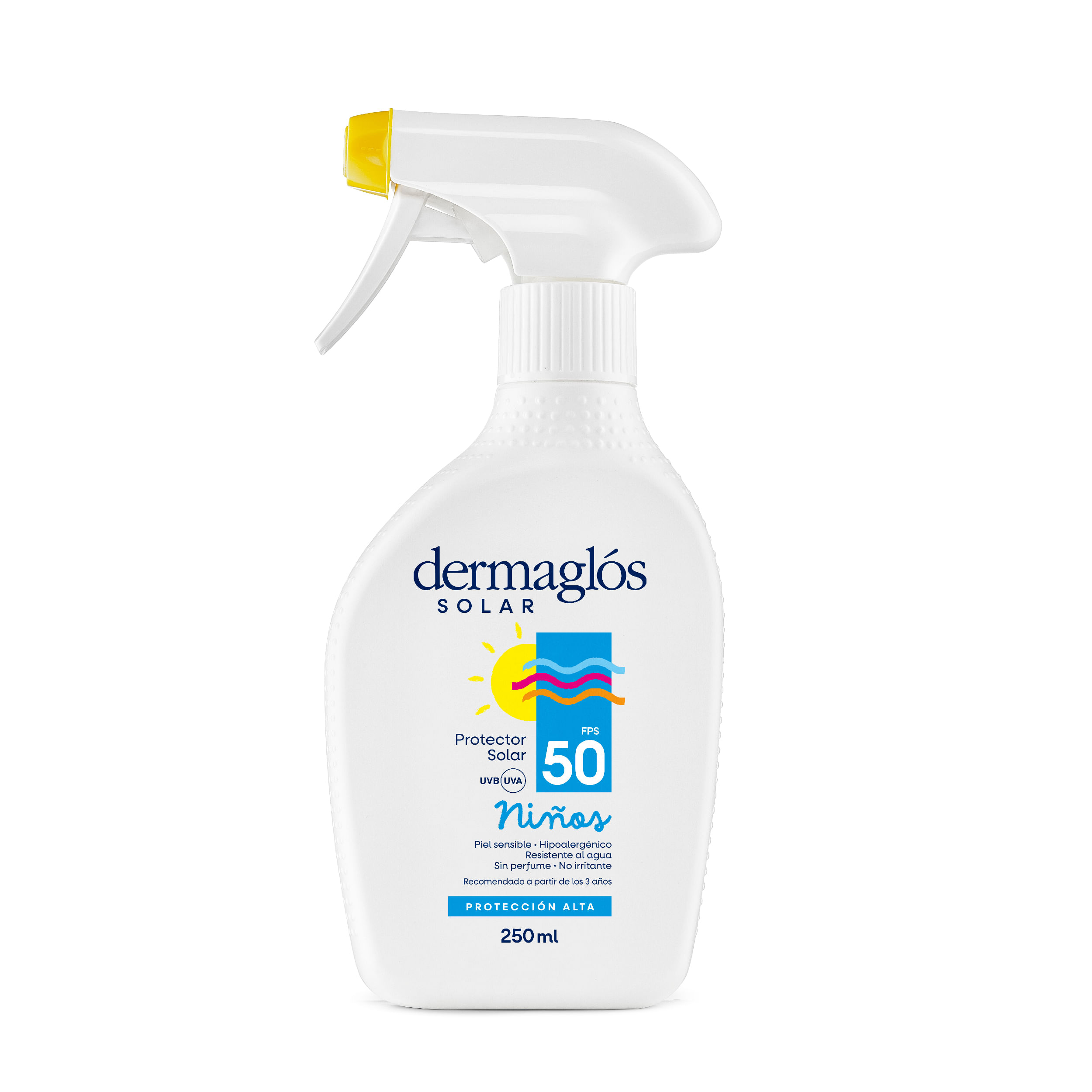 Dermaglos Protector Solar con FPS 50 Niños Gatillo 250ml