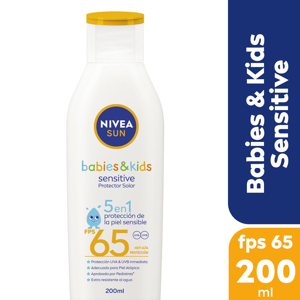 Protector solar NIVEA Babies Kids Sensitive FPS 65 x 200 ml