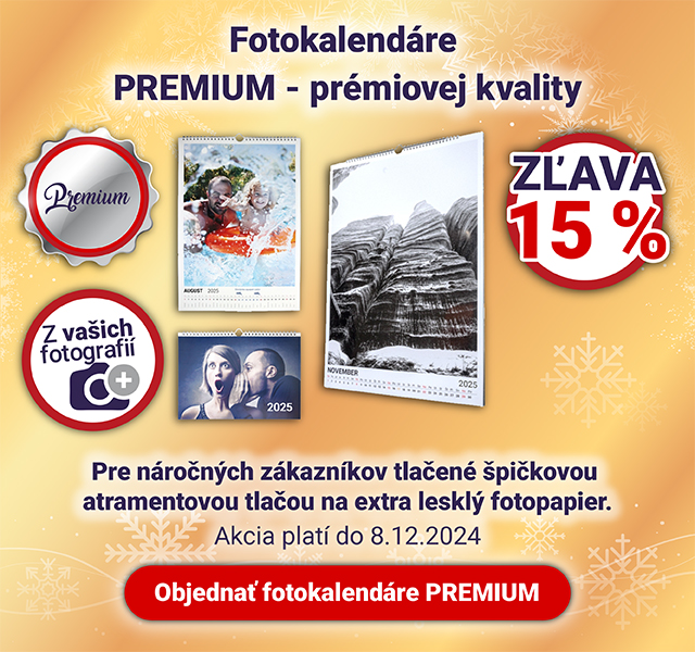 ZĽAVA 15 % na fotokalendáre PREMIUM