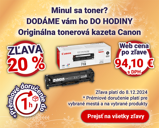 ZĽAVA 20 % na tonerovú kazetu Canon