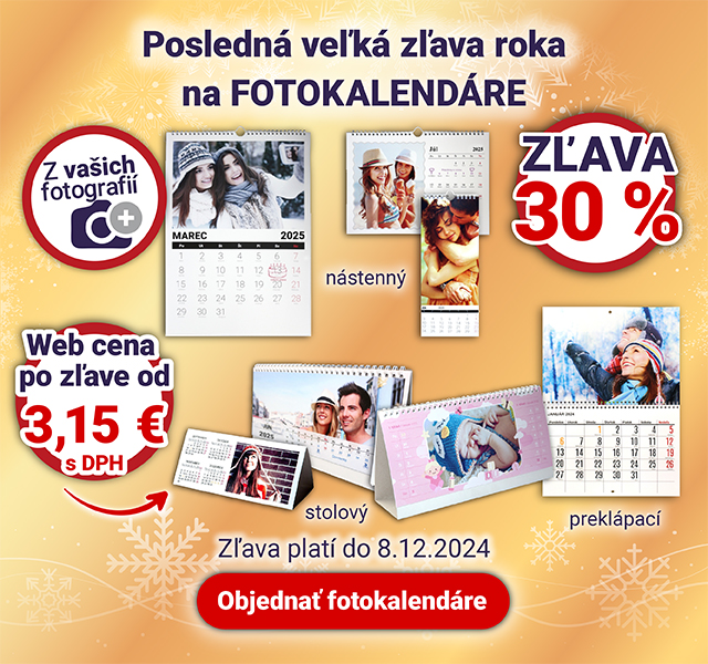 ZĽAVA 30 % na fotokalendáre z vlastných fotografií