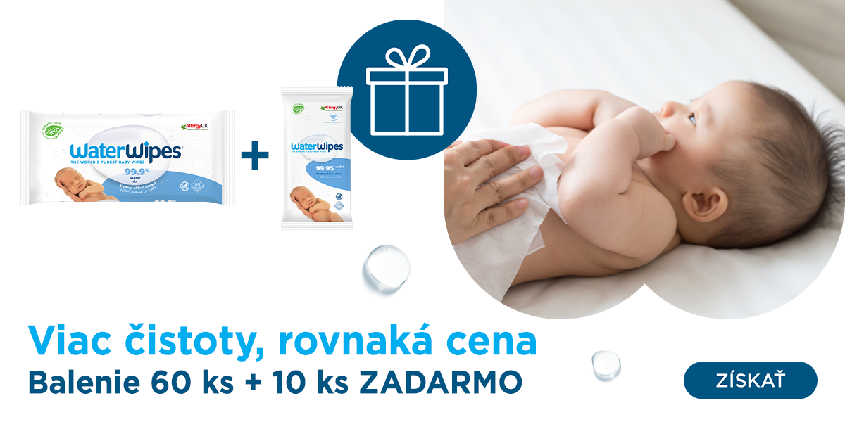 WATERWIPES 100% BIO odbúrateľné obrúsky 60+10 ks | feedo.sk