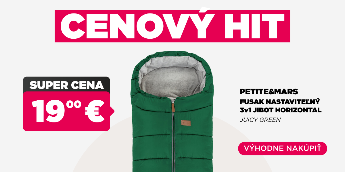 PETITE&MARS Fusak nastaviteľný 3v1 Jibot Horizontal Juicy Green | feedo.sk