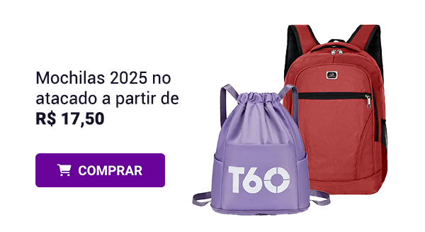 Mochilas no Atacado a partir de R$ 17,50