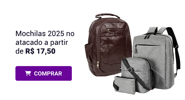 Mochilas no Atacado a partir de R$ 17,50