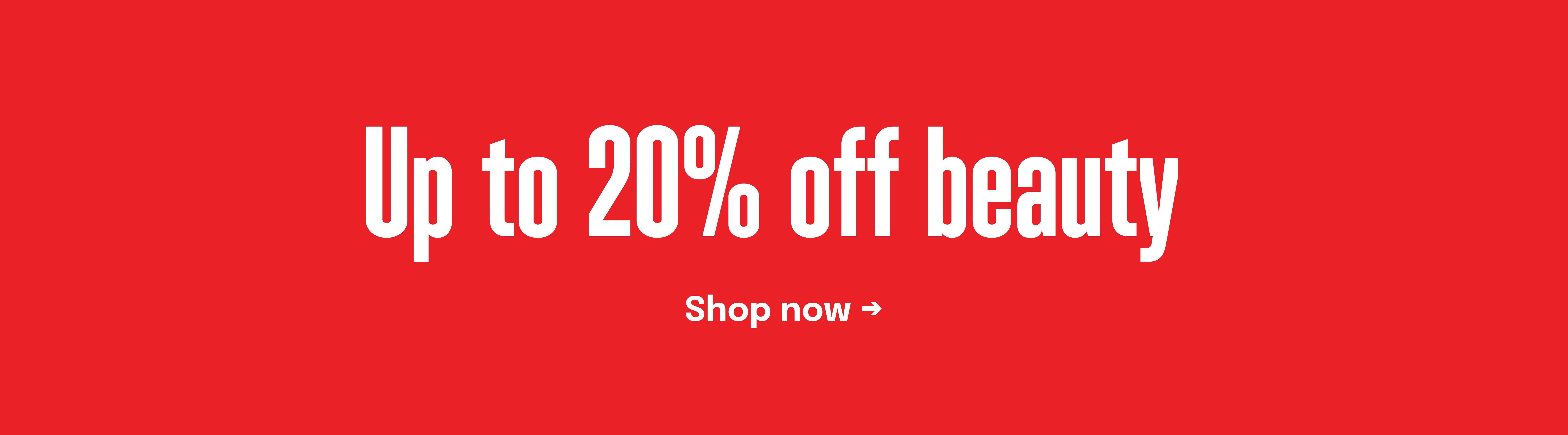 Up to 20% off beauty