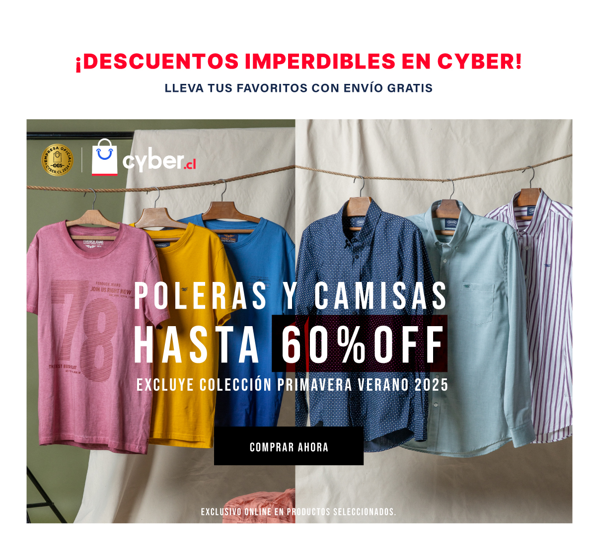 POLERAS Y CAMISAS CON DESCUENTO