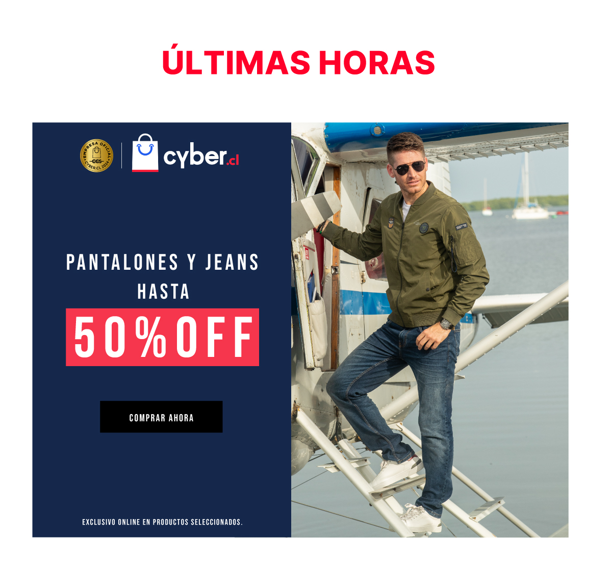 ULTIMAS HORAS - 50% OFF EN PANTALONES Y JEANS