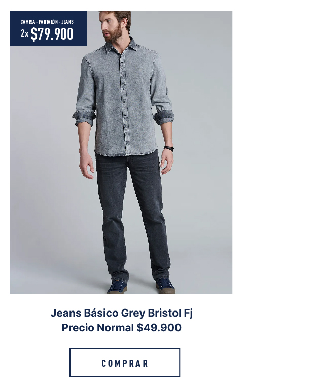 Jeans Básico Grey Bristol 