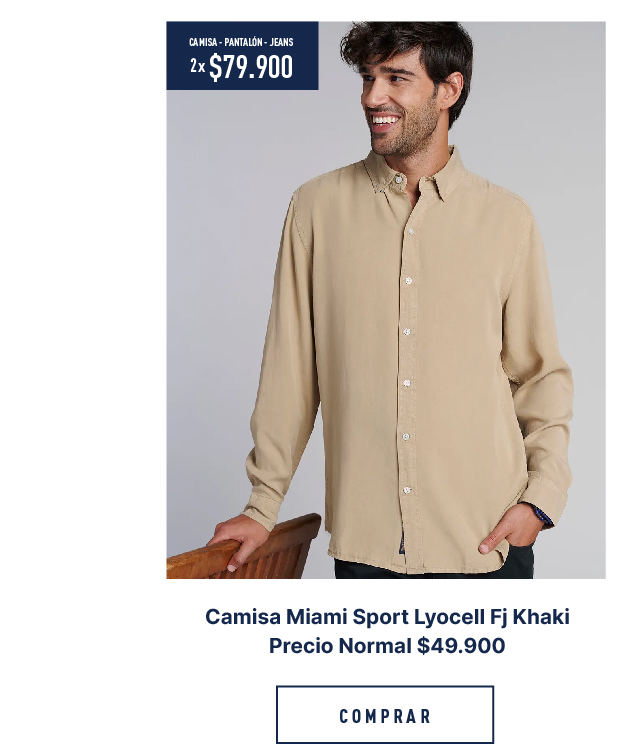 Camisa Miami Sport Lyocell Khaki