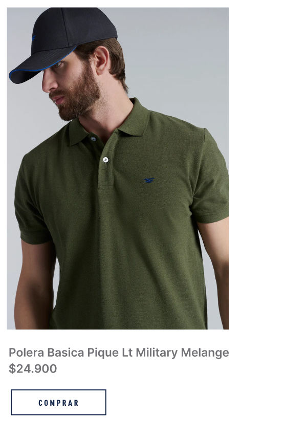 Polera Basica Pique lt Military