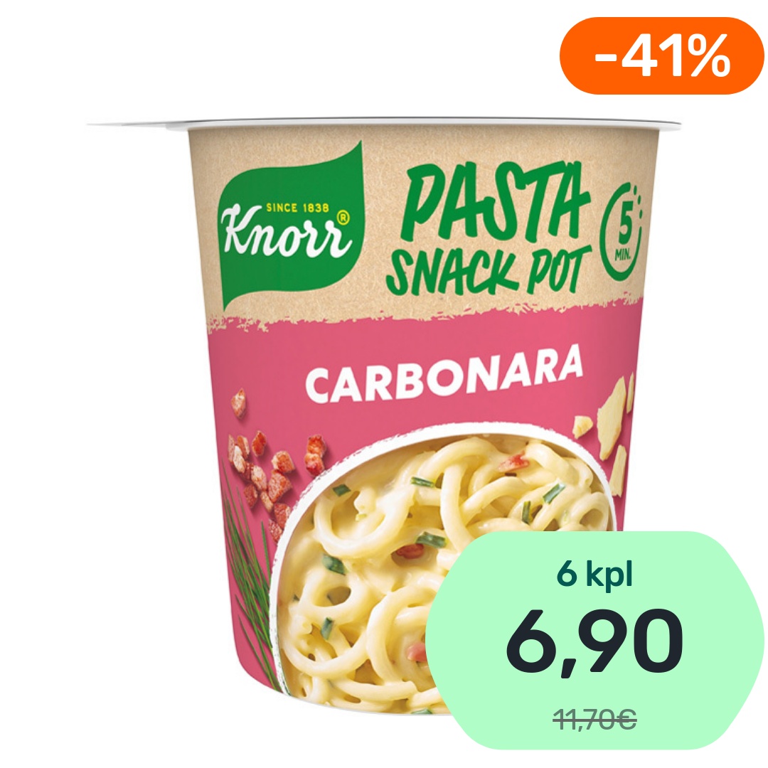 Knorr Pasta Snack Pot Carbonara pasta-ateria 63g