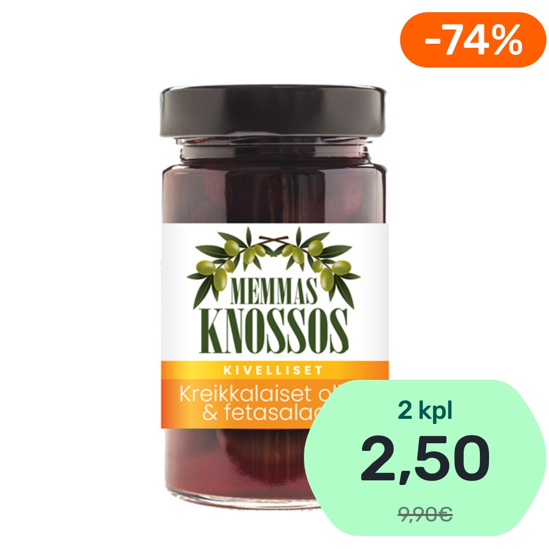 Memmas Knossos Kreikkalaiset oliivit ja fetasalaatti 290/180g