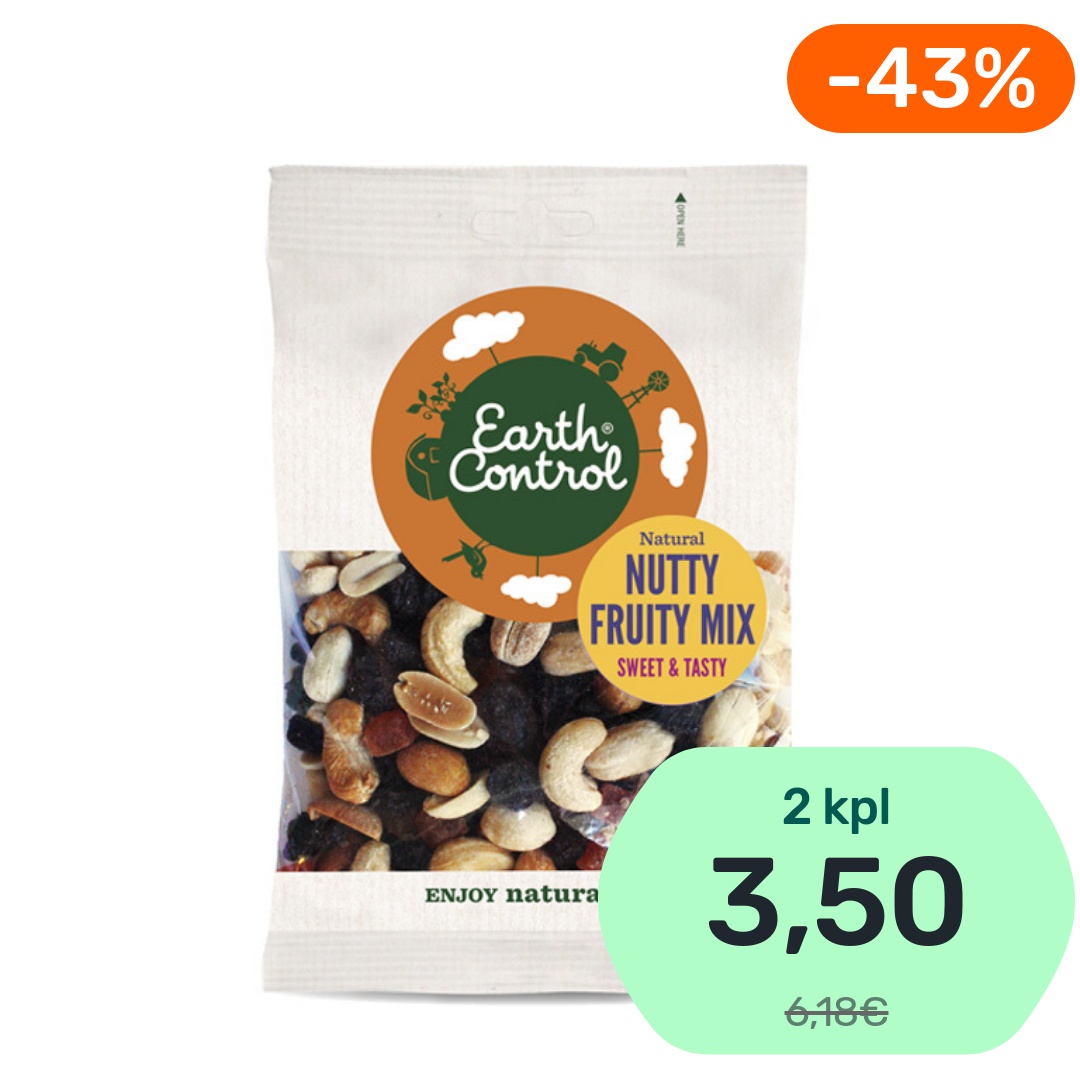 Earth Control Nutty Fruity Mix pähkinä-hedelmä-marjasekoitus 175g