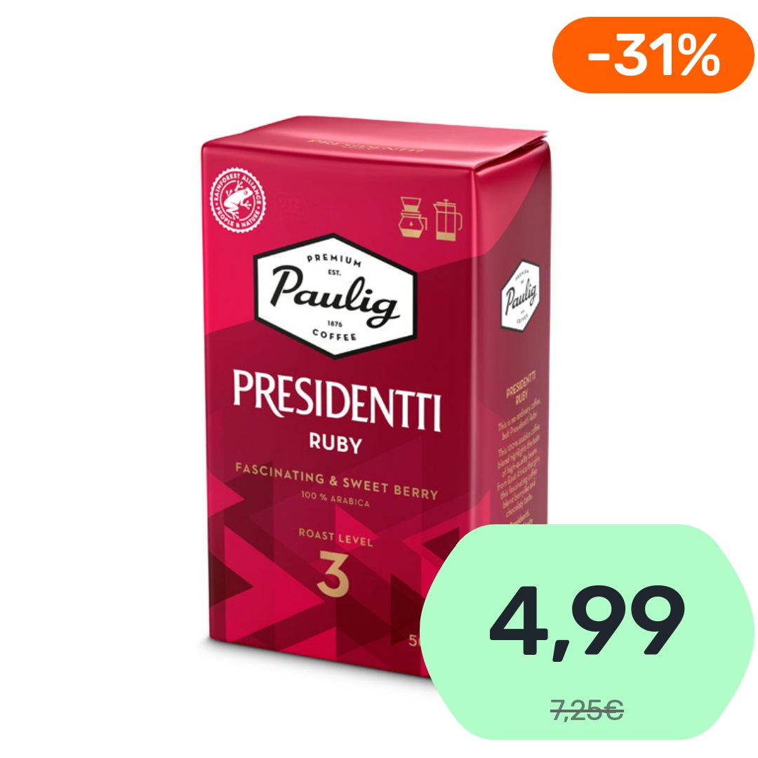 Paulig Presidentti Ruby suodatinkahvi 500g