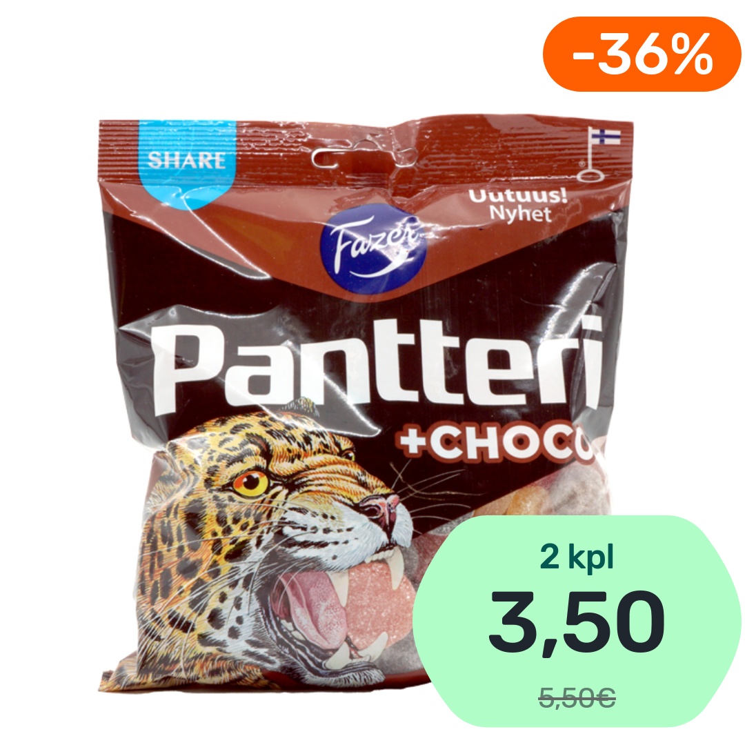 Fazer Pantteri + Choco makeissekoitus 220g