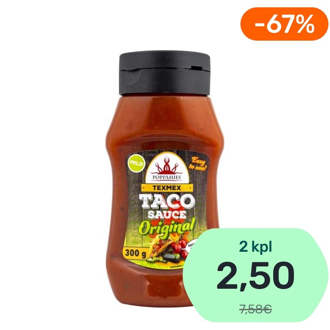 Poppamies Texmex Taco Sauce Original tacokastike 300g