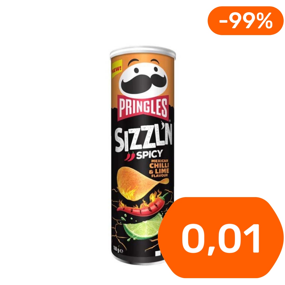 Pringles Sizzl'n Spicy Mexican Chilli & Lime maustettu perunalastu 180g