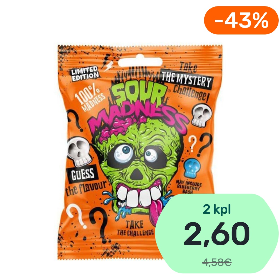 Argo Sour Madness Mystery kirpeä hedelmämakeinen 60g