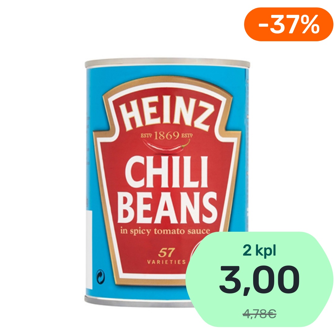 Heinz Chili Beans valkoiset pavut mausteisessa tomaattikastikkeessa 390g