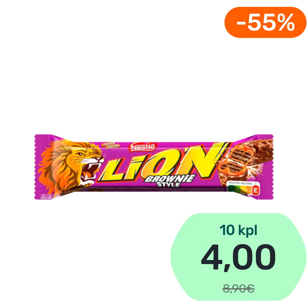 Nestlé Lion Brownie suklaakuorrutteinen vohvelipatukka 40g